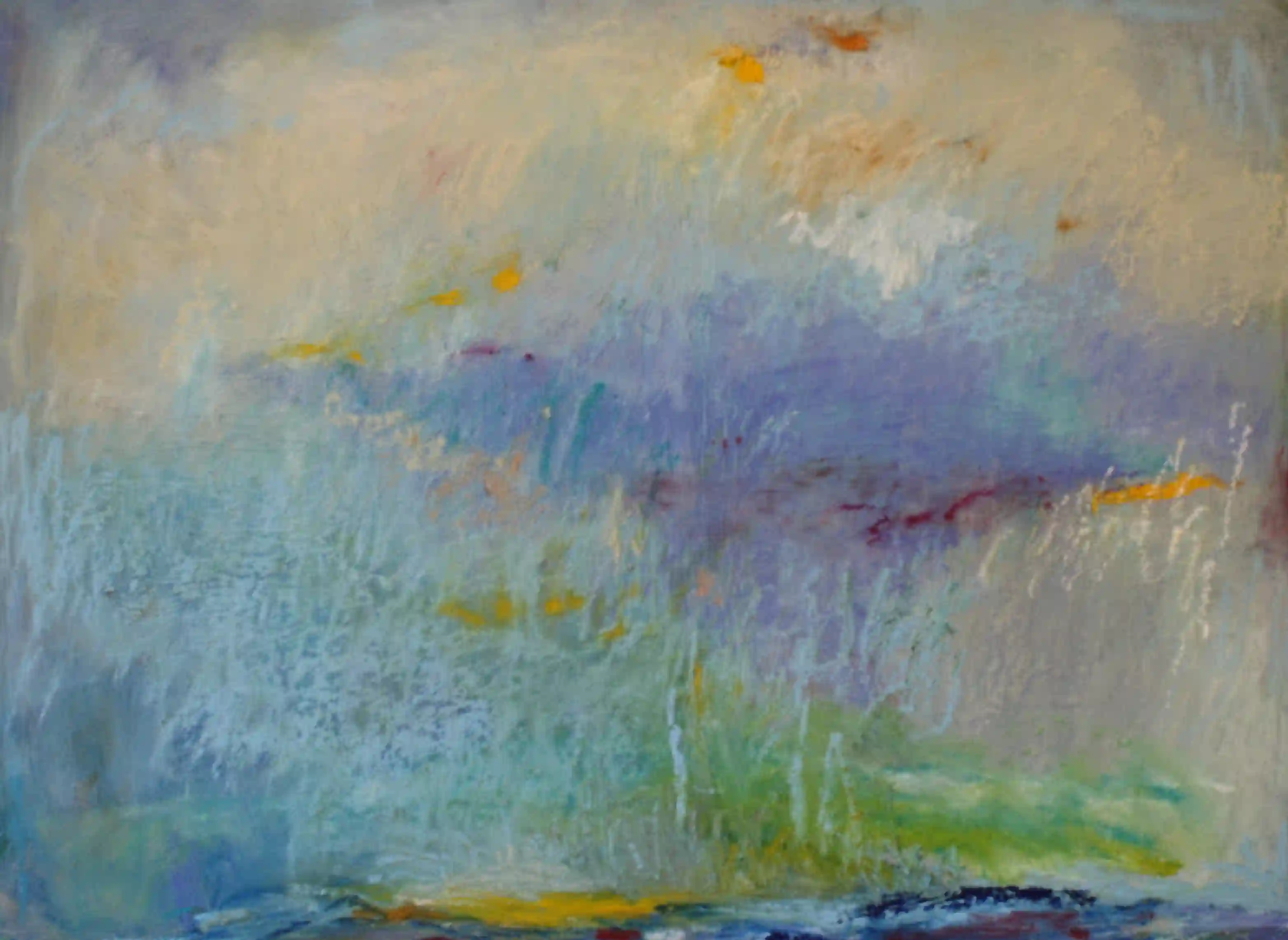 Rain - 30x40, oil on wood panel